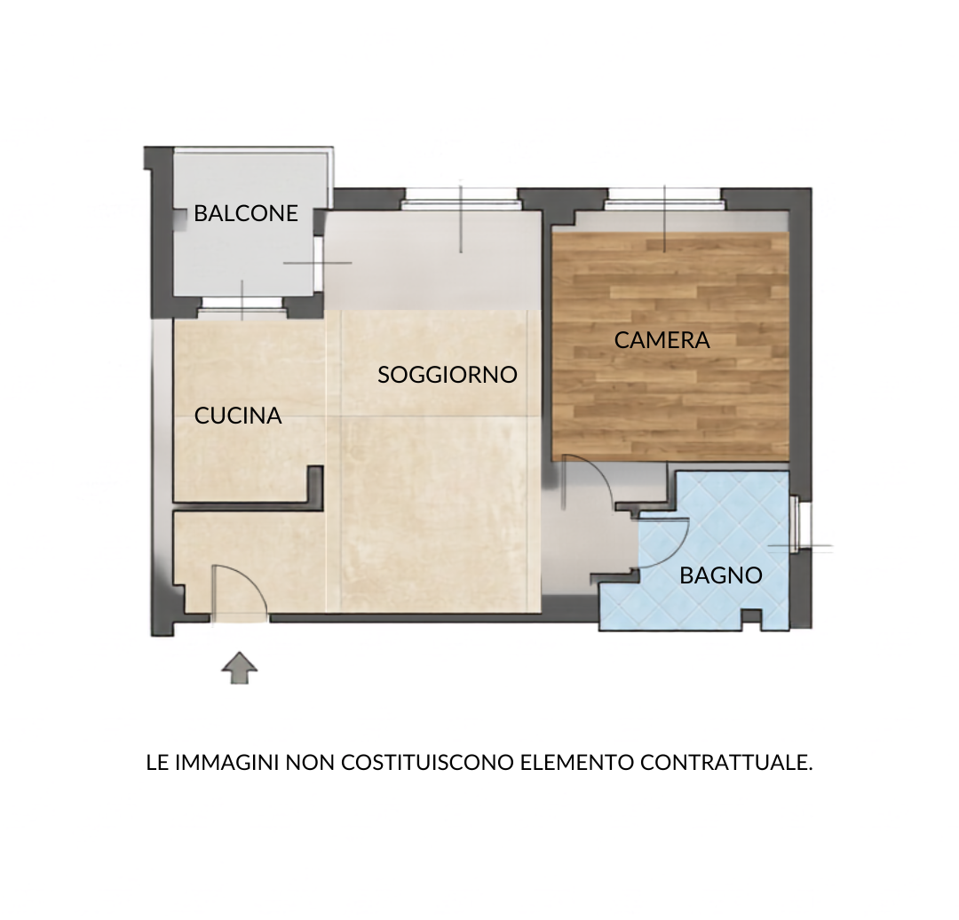 Bilocale via Guglielmo Marconi 15, Centro, San Giuliano Milanese (Rif. SGM90)