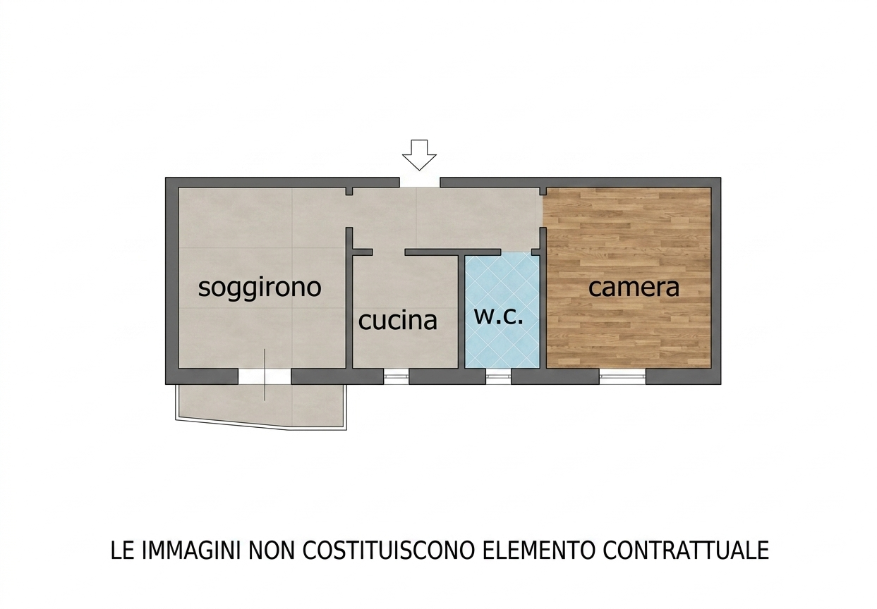 Bilocale via Fratelli Rizzi 8, Centro, San Giuliano Milanese (Rif. SGM88)